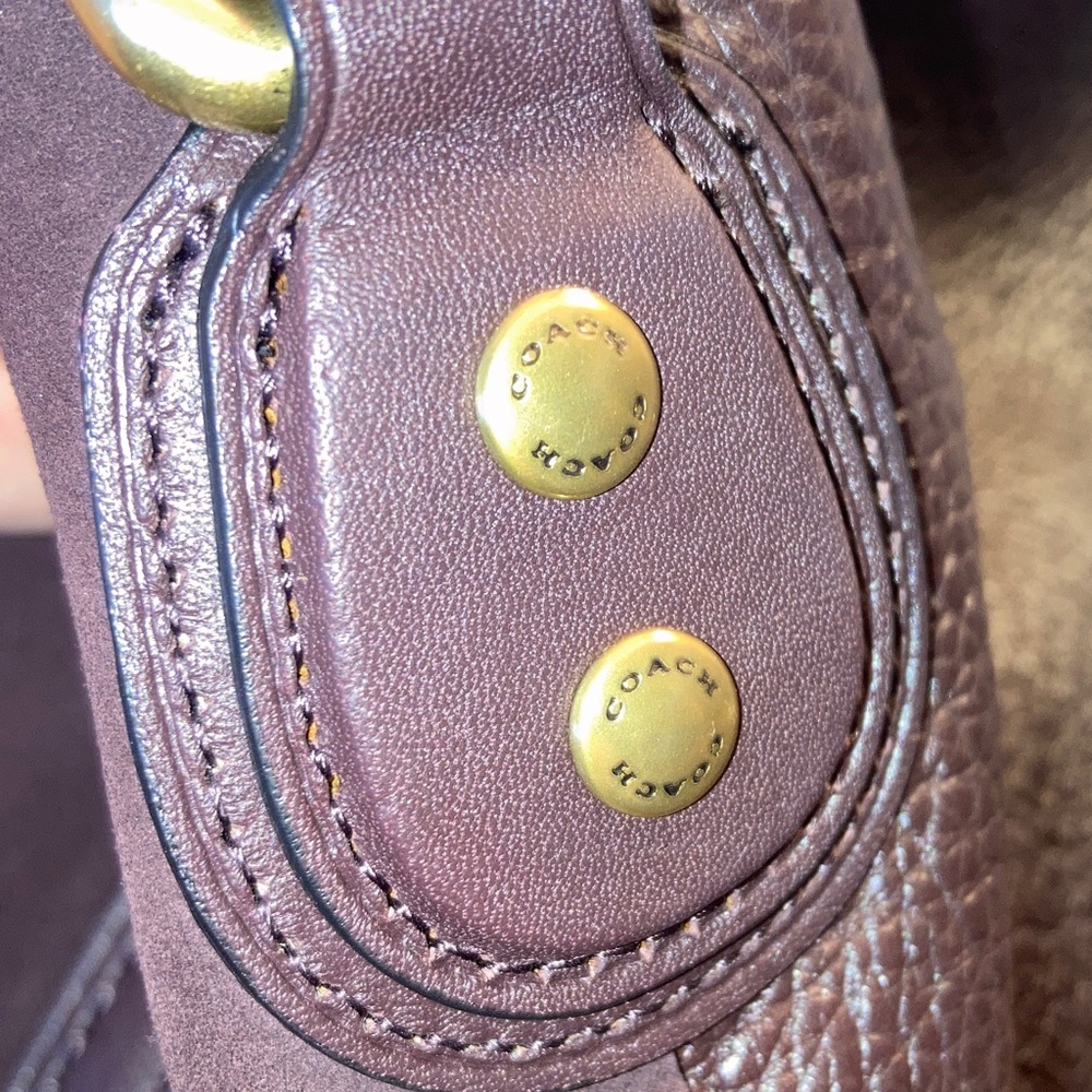 Coach Edie 42 Hobo Shoulder Bag 32988 with buffalo leather and suede sides - Picture 6 of 13